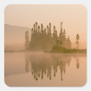 Pegatina Cuadrada Amanecer en la entrada este, Pittsburg, New