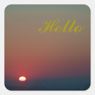 Pegatina Cuadrada Amanecer oscuro