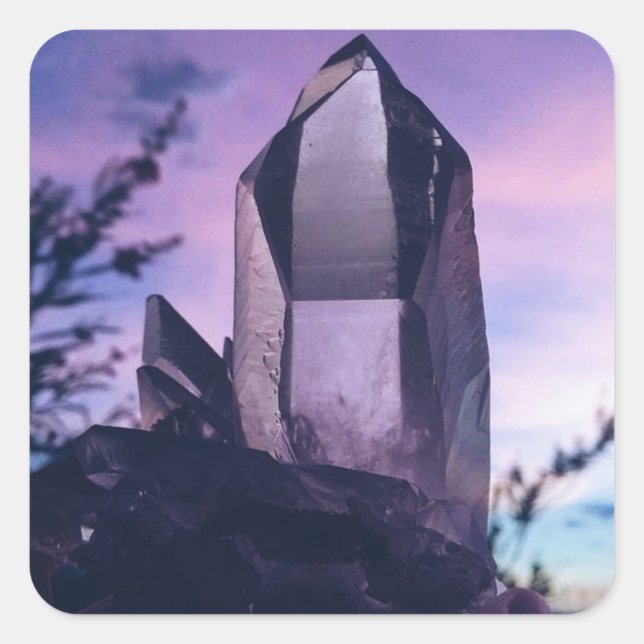 Pegatina Cuadrada amantes del cristal (Anverso)