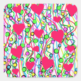 Pegatina Cuadrada Amar