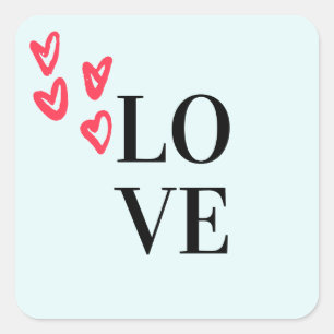Pegatina Cuadrada Amar