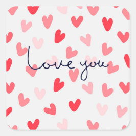Pegatina Cuadrada Amar
