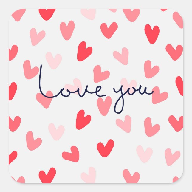 Pegatina Cuadrada Amar (Anverso)