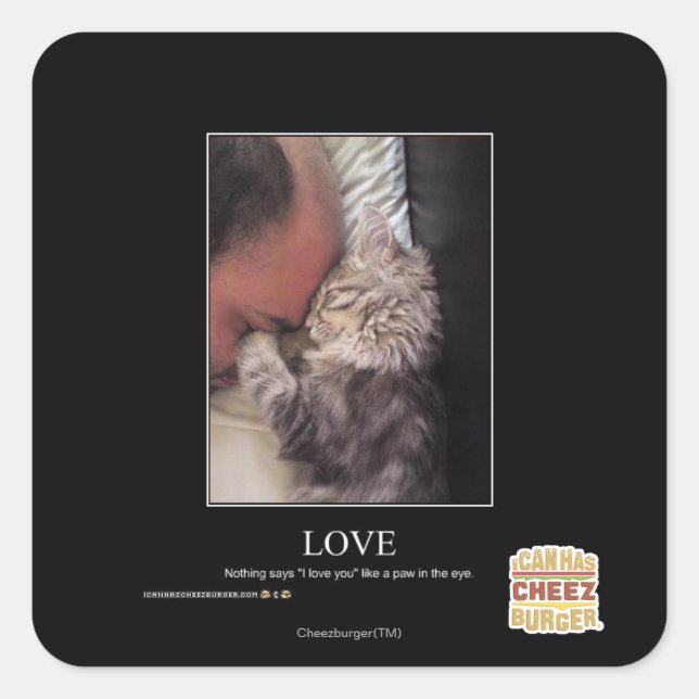 Pegatina Cuadrada Amar (Anverso)