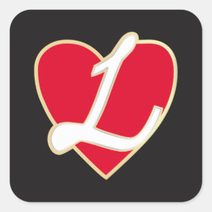 Pegatina Cuadrada Amar el corazón
