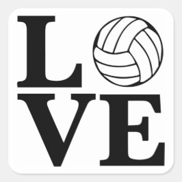 Pegatina Cuadrada AMAR EL Voleibol