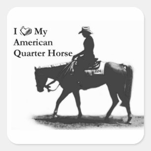 Pegatina Cuadrada Amar mi teclado de ratón QH