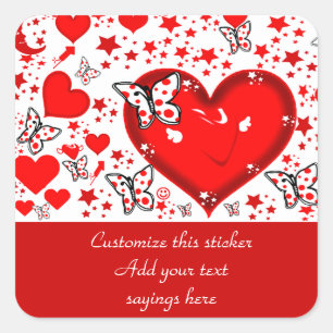 Pegatina Cuadrada Amar siempre