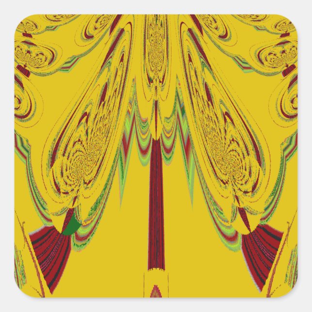 Pegatina Cuadrada Amarillo (Anverso)