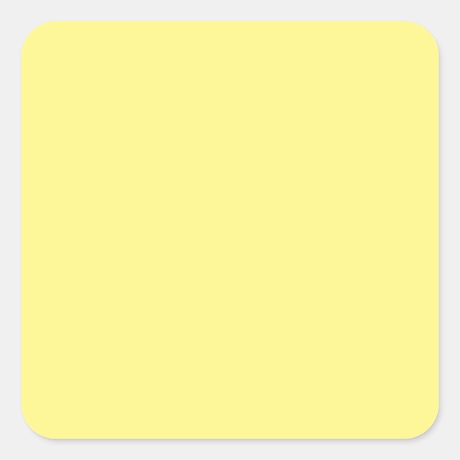 Pegatina Cuadrada Amarillo claro #FFF888, Marzipan (Anverso)