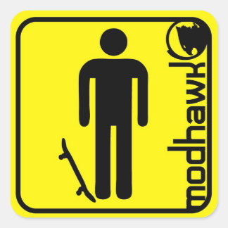 Pegatina Cuadrada amarillo modorra