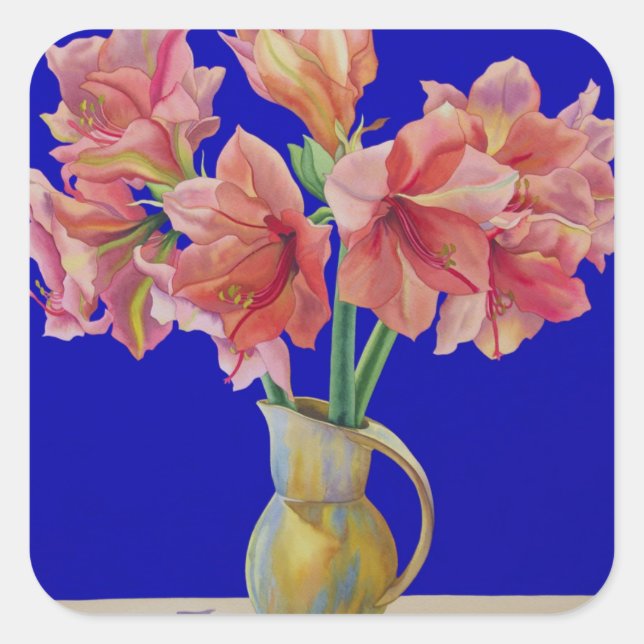 Pegatina Cuadrada Amaryllis en un jug 2007 (Anverso)