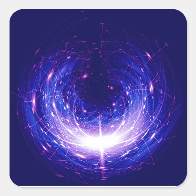 Pegatina Cuadrada Amberlight Cold Blue Polar Flare (Anverso)