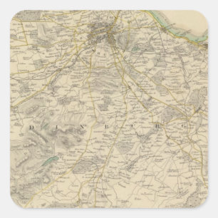 Pegatina Cuadrada Ambientes de Edimburgo