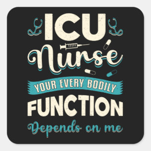 Pegatina Cuadrada Ambulancia de Ambulancia de Amor de Emergencia de