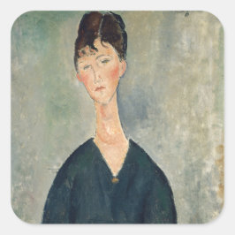 Pegatina Cuadrada Amedeo Modigliani - Cantante de café