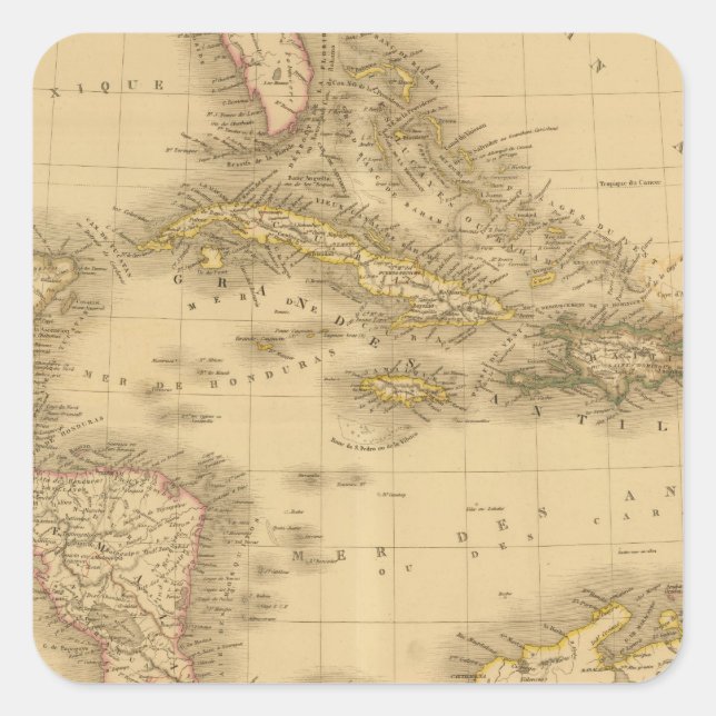 Pegatina Cuadrada América 2 (Anverso)