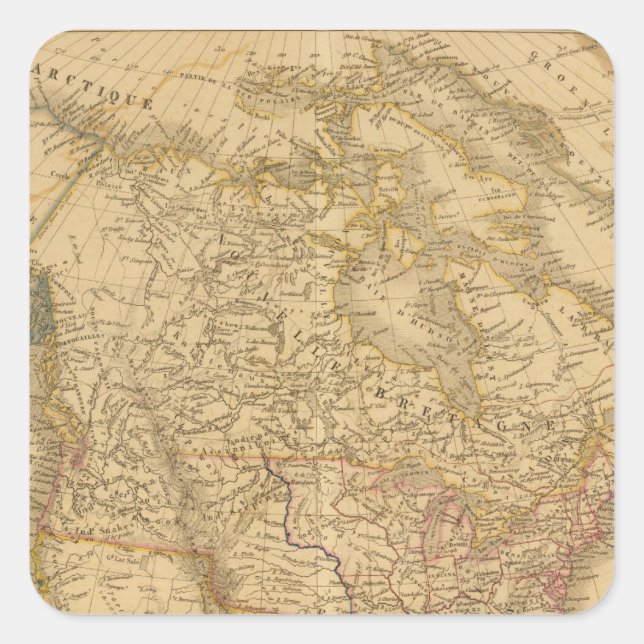 Pegatina Cuadrada América 2 (Anverso)