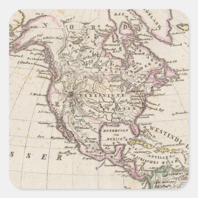 Pegatina Cuadrada América 3 (Anverso)