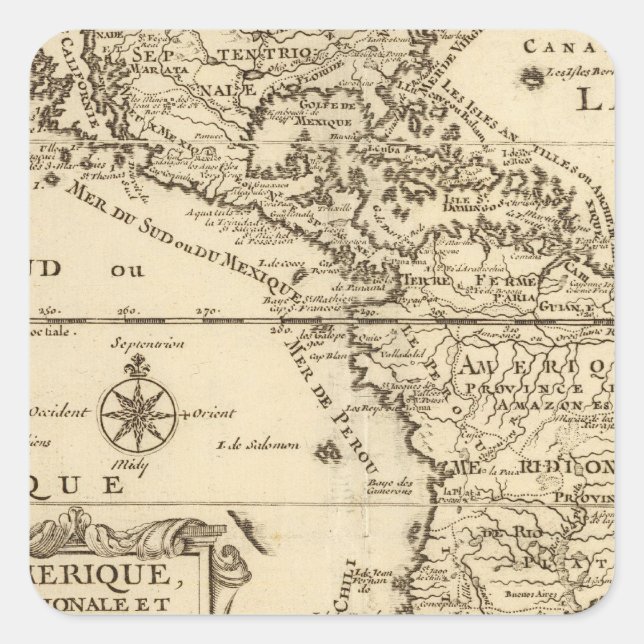 Pegatina Cuadrada América 4 (Anverso)