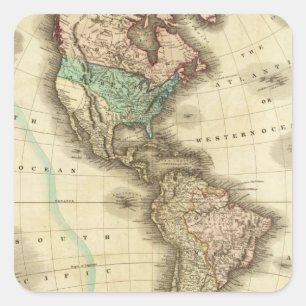 Pegatina Cuadrada América 5