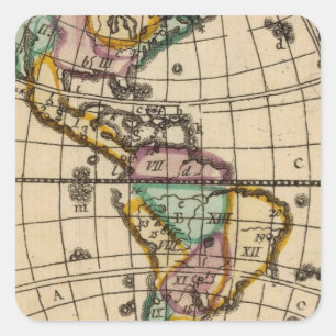 Pegatina Cuadrada América 6