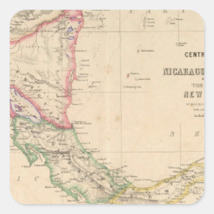 Pegatina Cuadrada América Central 9