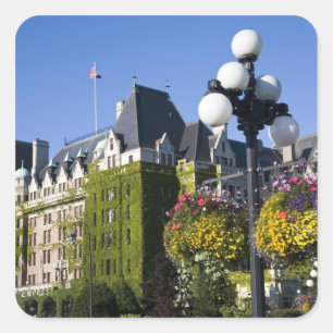 Pegatina Cuadrada América del Norte, Canadá, Columbia Británica, 