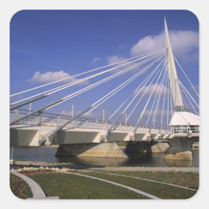 Pegatina Cuadrada América del Norte, Canadá, Manitoba, Winnipeg,