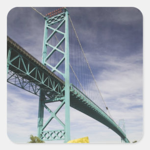 Pegatina Cuadrada América del Norte, CANADÁ, Ontario, Windsor:Es