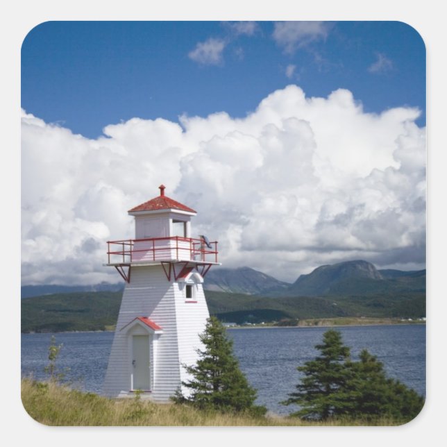 Pegatina Cuadrada América del Norte, Canadá, Terranova y (Anverso)