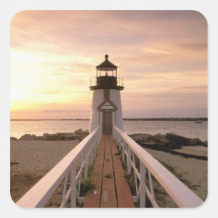 Pegatina Cuadrada América del Norte, EE.UU., Massachusetts, Nantucke