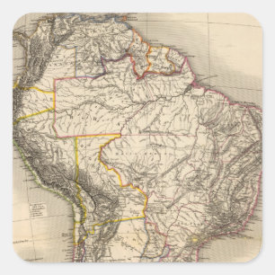Pegatina Cuadrada América del Sur 32