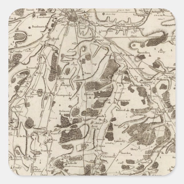 Pegatina Cuadrada Amiens (Anverso)