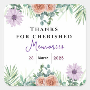 Pegatina Cuadrada Amistad sin tiempo