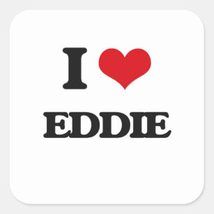 Pegatina Cuadrada Amo a Eddie