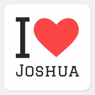 Pegatina Cuadrada Amo a Joshua