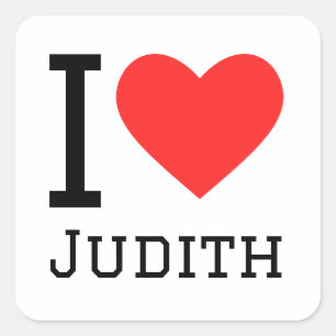 Pegatina Cuadrada Amo a Judith