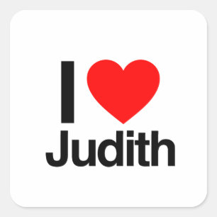 Pegatina Cuadrada amo a judith