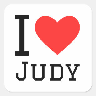 Pegatina Cuadrada Amo a judy