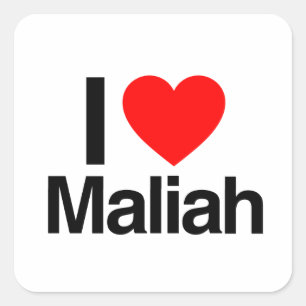 Pegatina Cuadrada amo a maliah