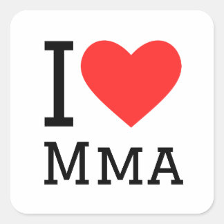 Pegatina Cuadrada Amo a mamá