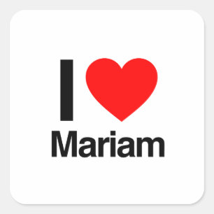 Pegatina Cuadrada amo a mariam