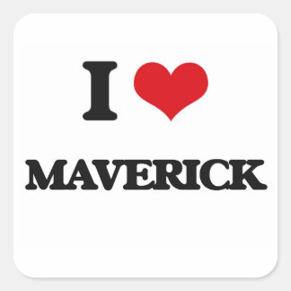 Pegatina Cuadrada Amo a Maverick