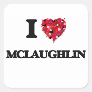 Pegatina Cuadrada Amo a Mclaughlin