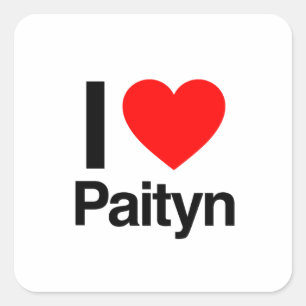 Pegatina Cuadrada amo a paityn