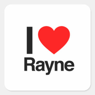 Pegatina Cuadrada amo a rayne