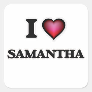 Pegatina Cuadrada Amo a Samantha