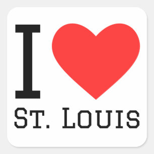 Pegatina Cuadrada Amo a san Luis