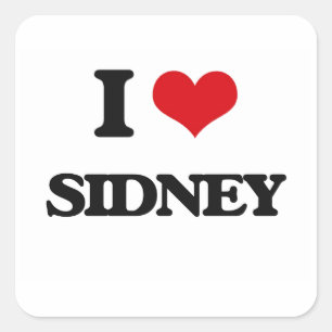 Pegatina Cuadrada Amo a Sidney